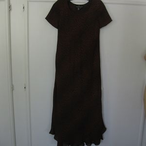 Carole Little animal print dress, brown/blk, Sz 4